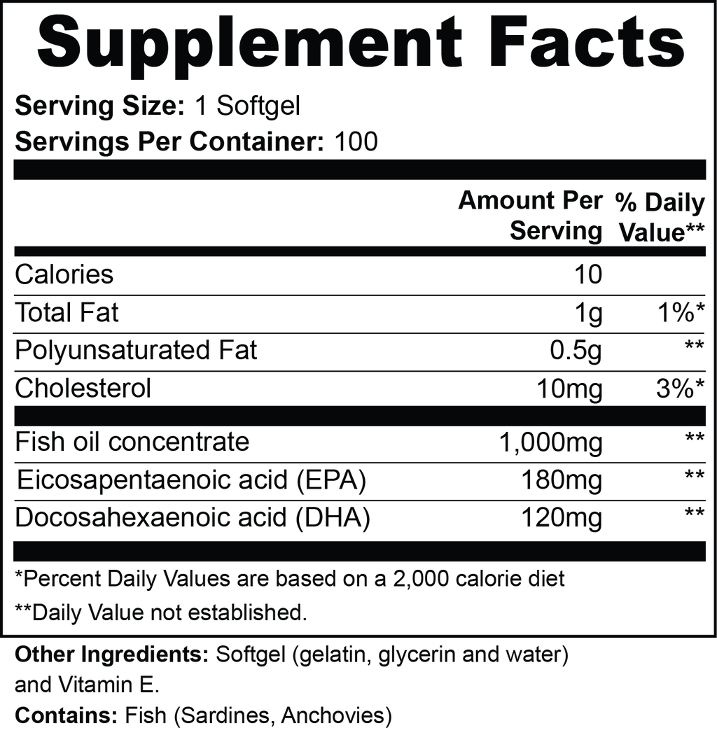 TRUE Wellness Omega-3 EPA 180mg + DHA 120mg