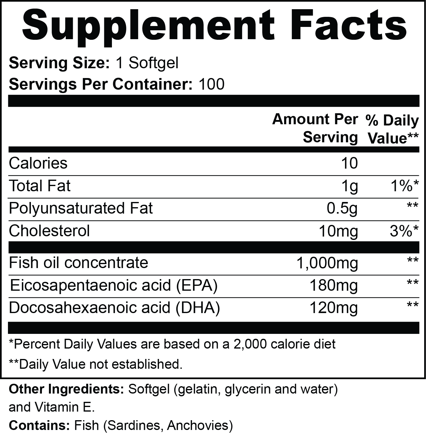 TRUE Wellness Omega-3 EPA 180mg + DHA 120mg